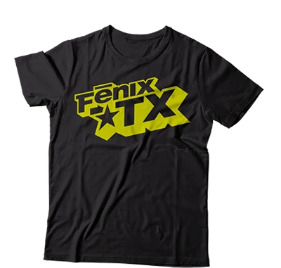 Organic Cotton Women T Shirt for Eco - Conscious WearersFENIX TX - "Logo" (Black) (T-Shirt)