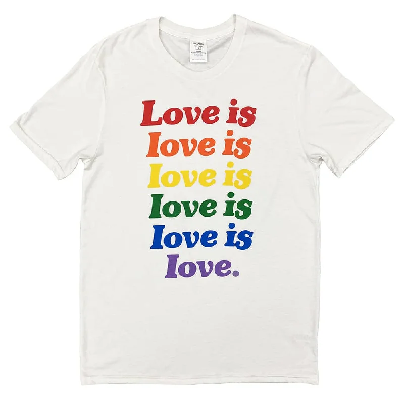 Distressed Women T Shirt with a Laid - Back AestheticLove is Love Shirt