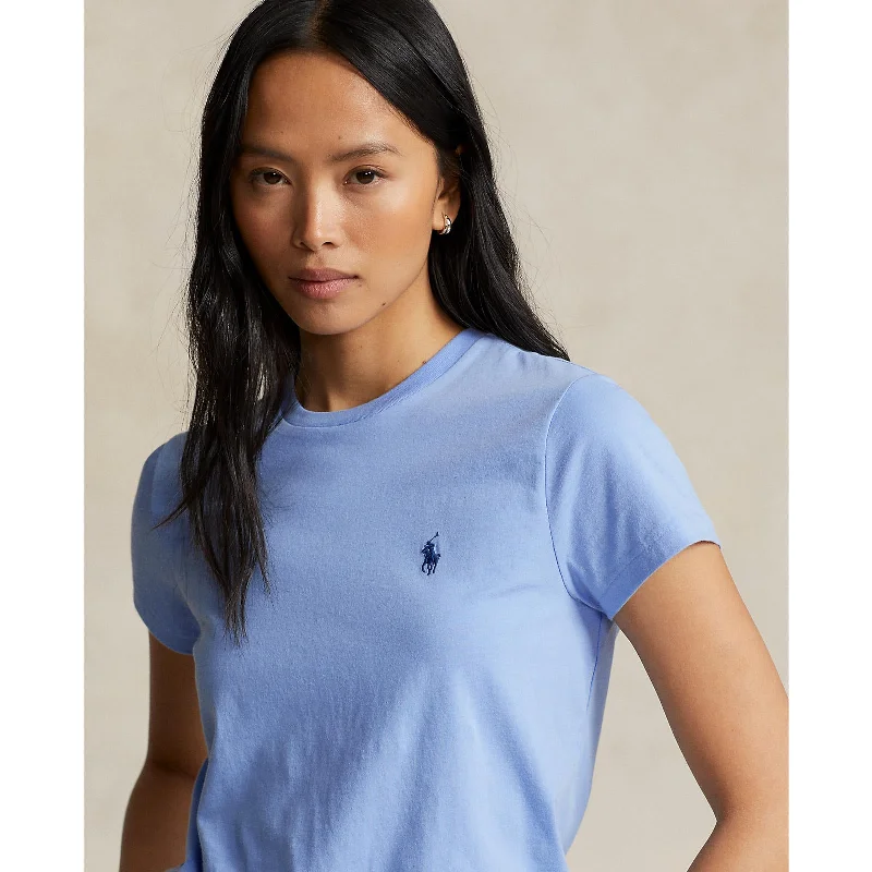 Muscle Women T Shirt for a Sporty and Casual LookPolo Ralph Lauren - Cotton Crewneck Tee - Dress Shirt Blue