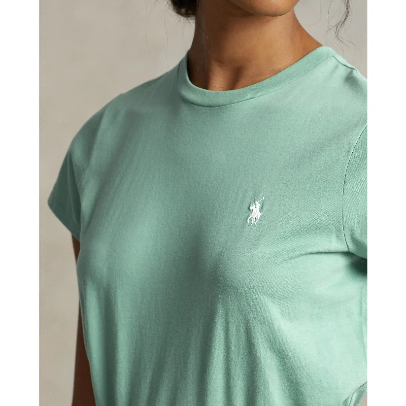 V - Neck Women T Shirt to Enhance the NecklinePolo Ralph Lauren - Cotton Crewneck Tee - Haven Green