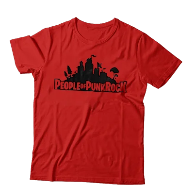 Organic Cotton Women T Shirt for Eco - Conscious Wearers"Punknite Logo (Red)"