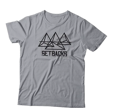 Crop Top Women T Shirt to Pair with High - Waisted BottomsSETBACKS - "Triangles Logo"