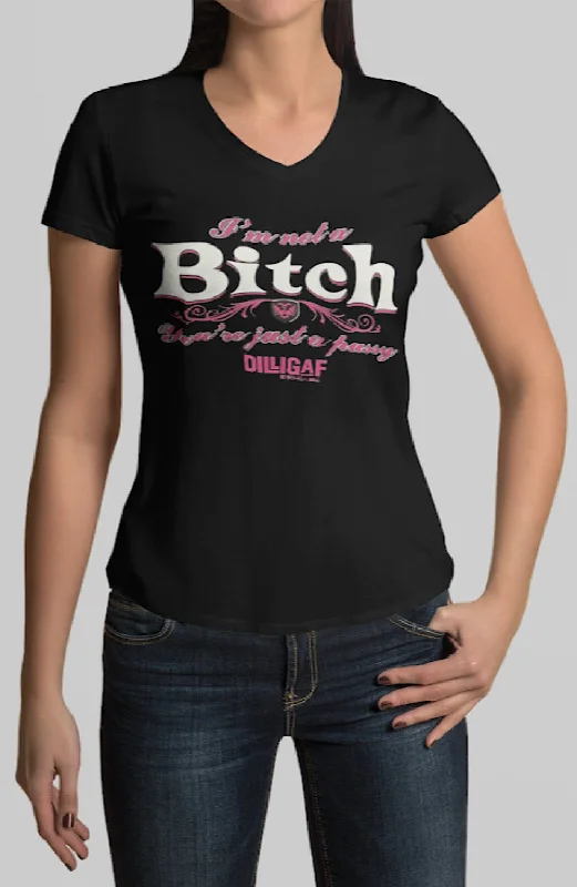 Floral Print Women T Shirt for a Feminine TouchI'm Not a BITCH, you're just a PUSSY Tee