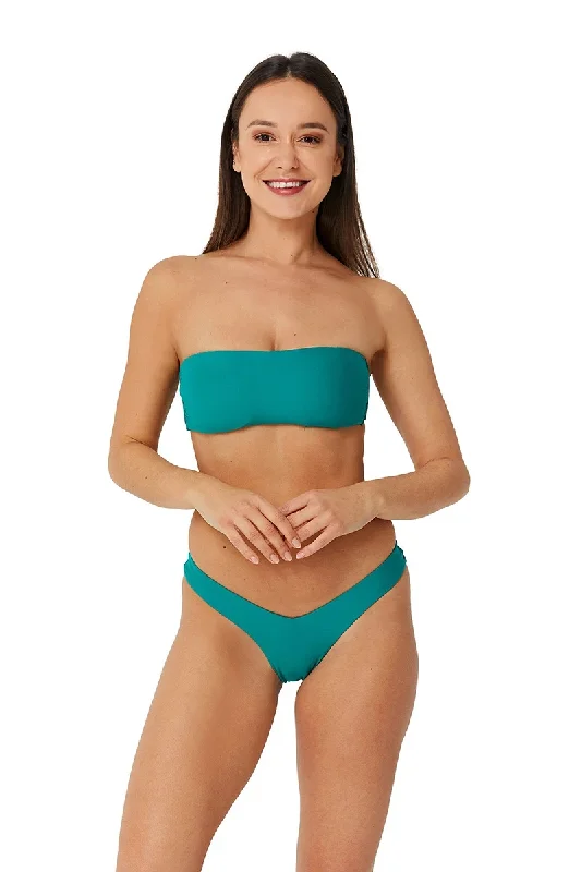 Long - line bikini top for added support and a fashionable lookML Separates Bandeau Bra Pine