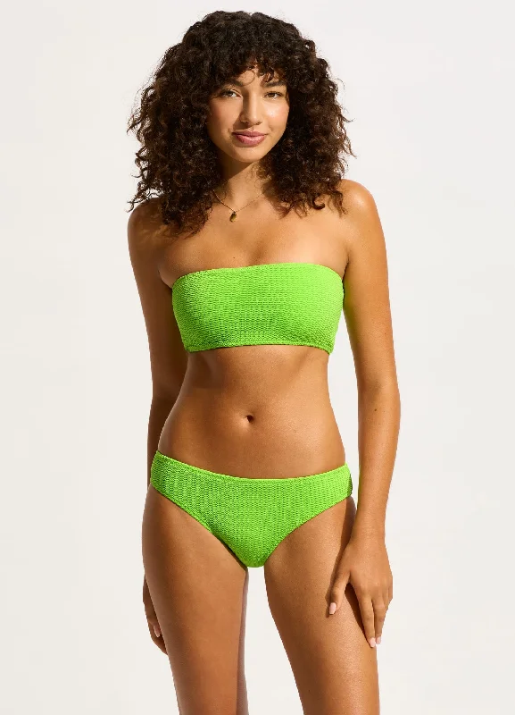 Striped bikini with a classic pattern for a timeless beach aestheticSea Dive Tube Top - Jasmine Green