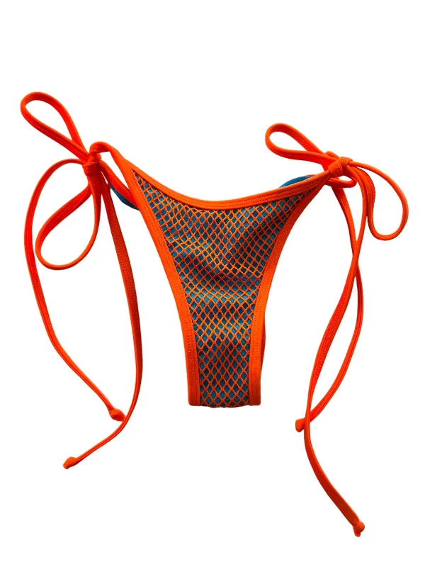 Convertible bikini that can be worn in multiple styles for versatilityTULUM NEON CHEEKY SCRUNCH BOTTOM-FANTA